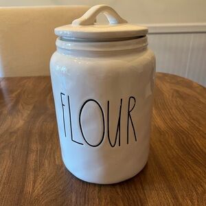 Rae Dunn White Ceramic Flour Canister